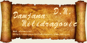 Damjana Milidragović vizit kartica